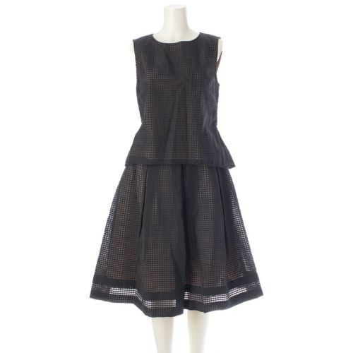 デイジーリン 22年 コットン ノースリーブ トップス スカートセットアップ 06625 06439 ブラック 40