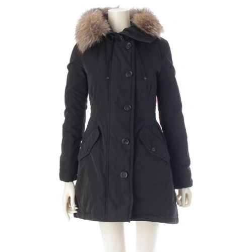 モンクレール 2018 MONTICOLE ファー ダウンジャケット コート アウター ブラック 00