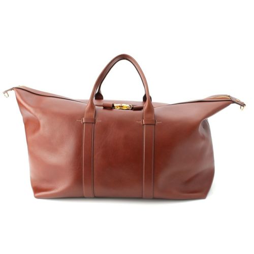 トムフォード 20-21年 カーフレザー Buckley 2WAY ビッグ ショルダー ボストンバッグ ブラウン