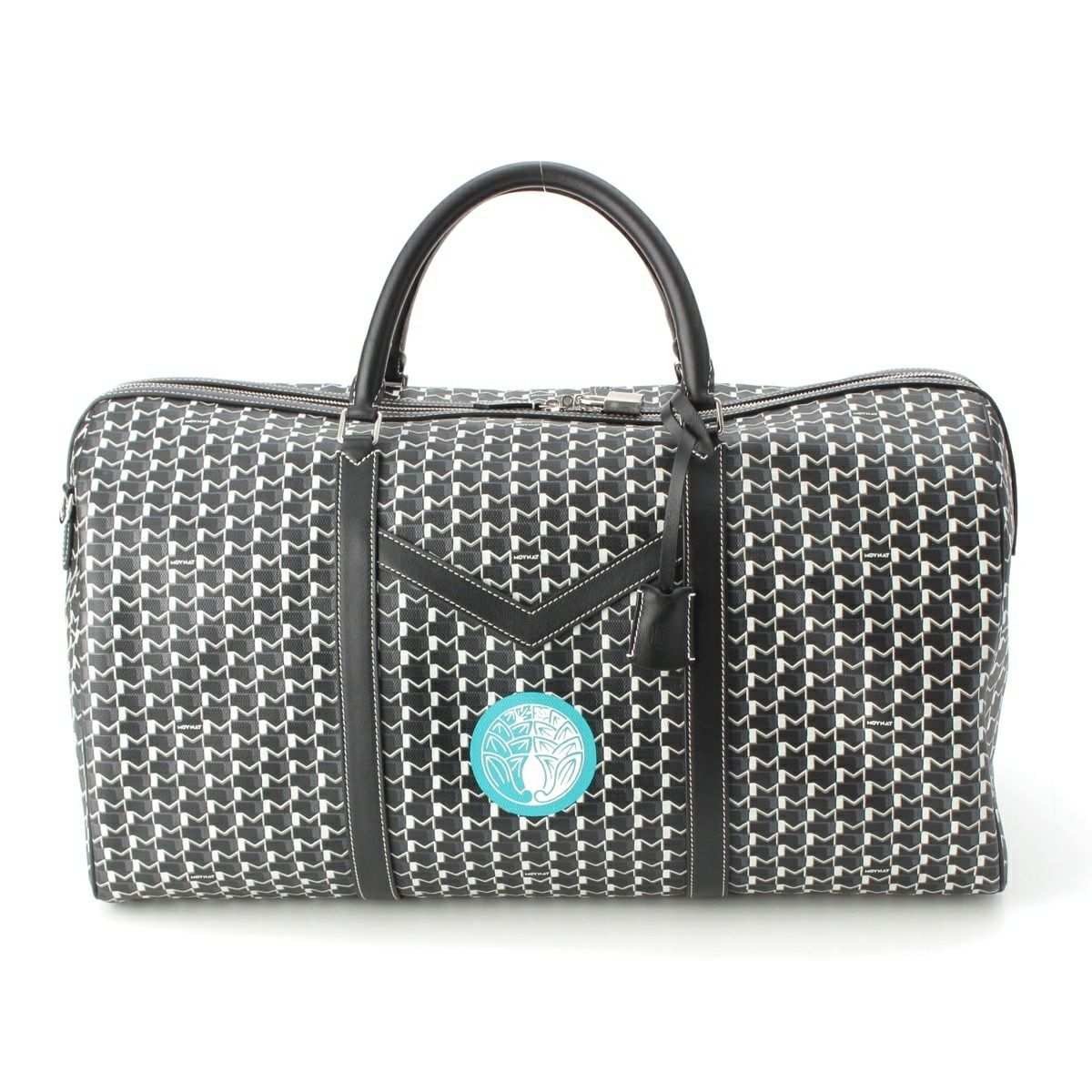 モワナ モノグラム レザー カスタムペイント ボストンバッグ モノクロ ブラック ホワイト グリーン