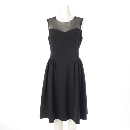 デイジーリン Daisy Doll シースルー 切替 ノースリーブ ワンピース ドレス 06079 ブラック 38