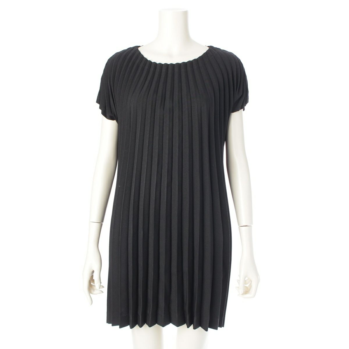イッセイミヤケ 16AW アコーディオンプリーツ ノースリーブ ワンピース ドレス IM64FT615 ブラック 2