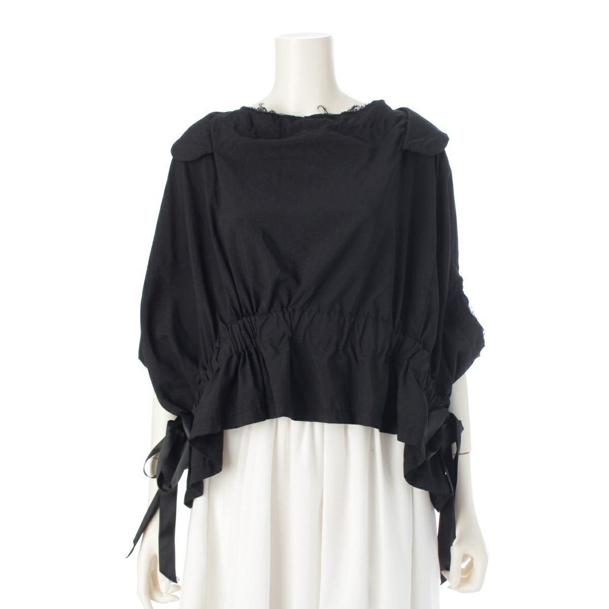 コムデギャルソン AD2017 断ち切り デザイン ブラウス トップス GA-B027 ブラック XS