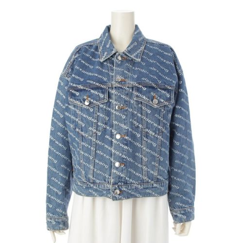 アレキサンダーワン ロゴ デニム テーラードジャケット アウター インディゴ S