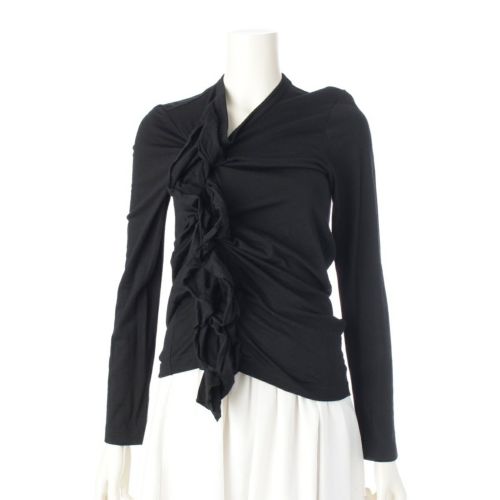 コムデギャルソン AD2011 ウール フリル 変形 長袖 カットソー トップス GH-T060 ブラック XS