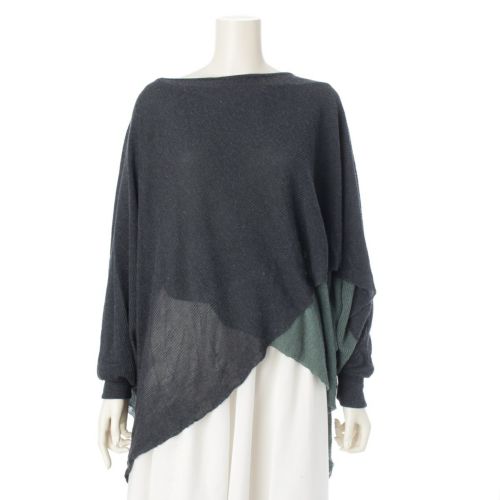 イッセイミヤケ オールスタイル 変形 セーター モスグリーン チャコール