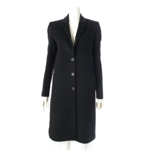 グッチ 17年 ウール ロング チェスター コート 455739 ブラック 40