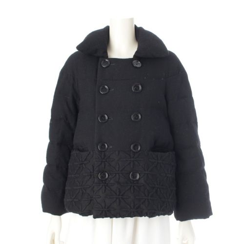 トリココムデギャルソン AD2012 ウール 刺繍デザイン ダウンジャケット アウター TJ-J027 ブラック M