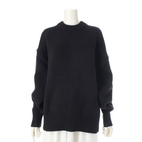 ザロウ カシミヤ×ウール 長袖 ニット トップス ブラック S