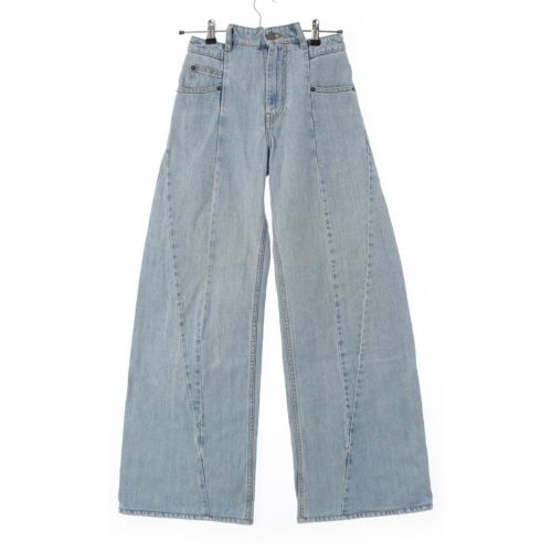 メゾンマルジェラ 再構築 ワイドデニム パンツ ボトムス S51LA0128 ライトブルー 36