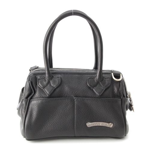 クロムハーツ MOCHITA モチタ レザー シルバー金具 ダガー ハンドバッグ ブラック