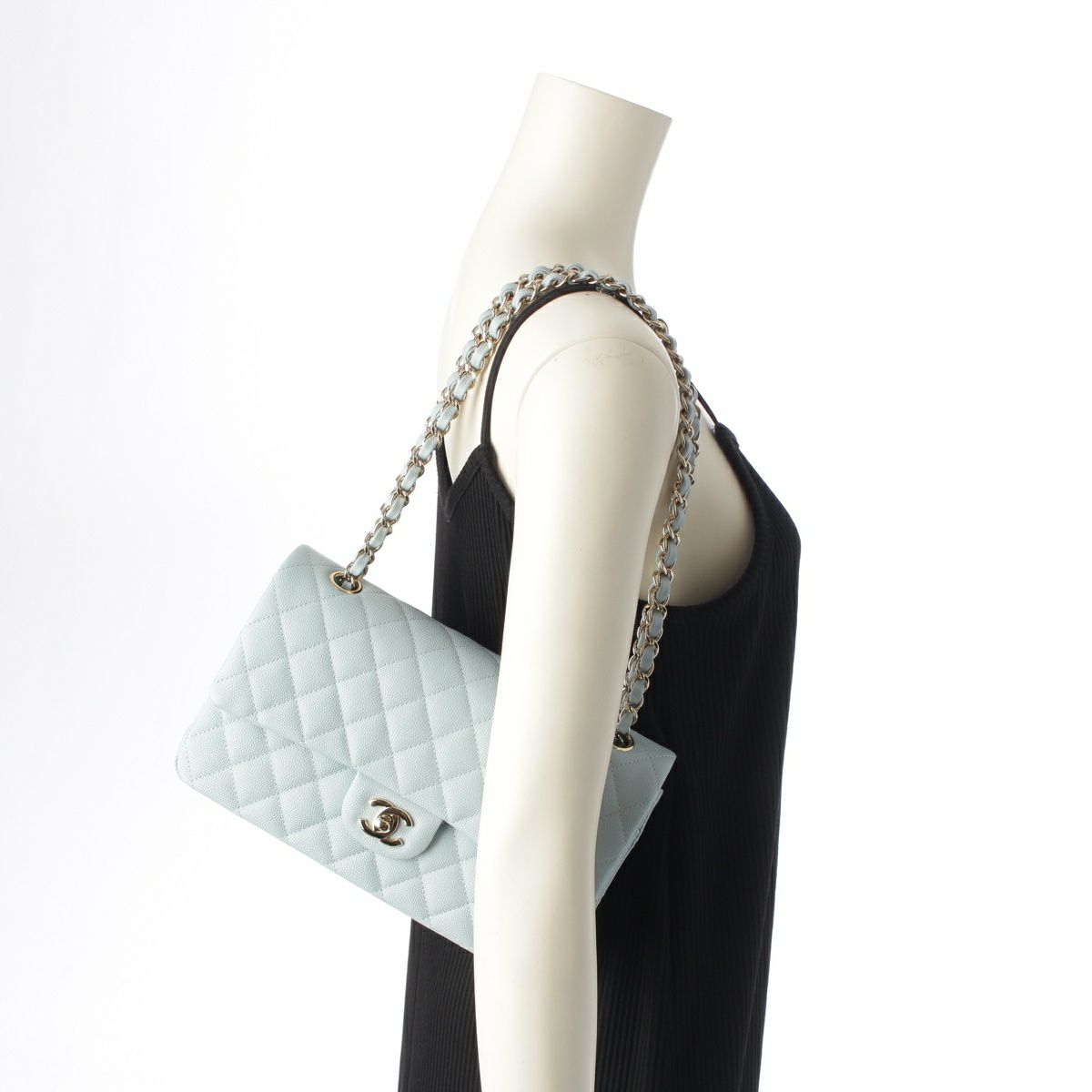 シャネル マトラッセ25 11.12 クラシック キャビアスキン チェーン