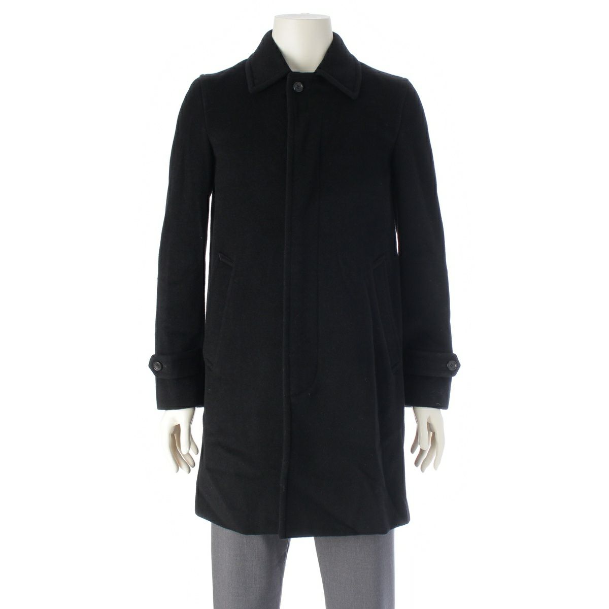 コムデギャルソンオムプリュス AD2016 ウール カシミヤ混 ステンカラーコート PP-C017 ブラック XS