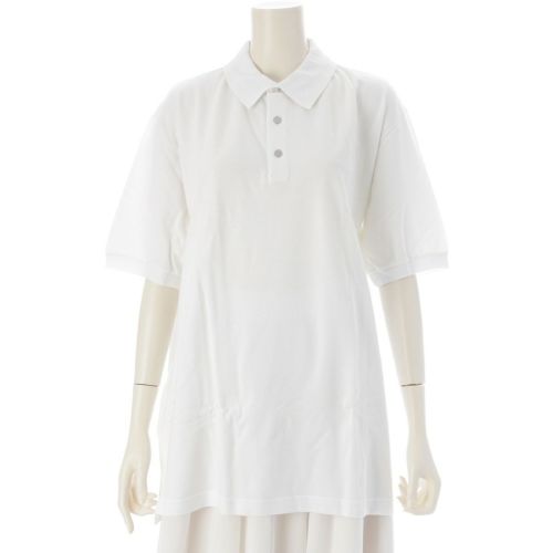 エルメス コットン セリエボタン ポロシャツ 半袖 トップス ホワイト XL