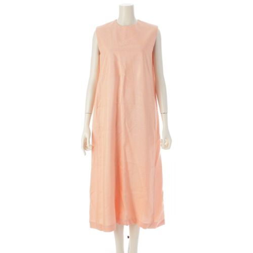 ドゥロワー ノースリーブ マキシ ワンピース ドレス 6526-299-1362 オレンジ サーモンピンク 36