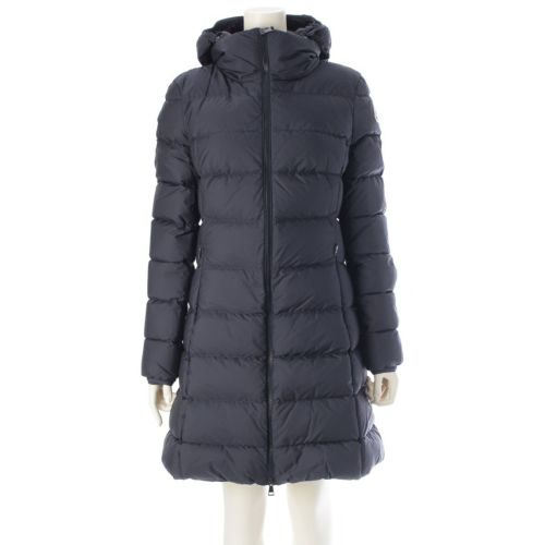 モンクレール 2023 ナイロン GIE フーデッド ロング ダウンコート アウター ネイビー 2