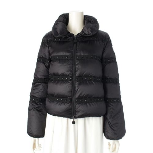 モンクレール Bourrache スタッズ ダウンジャケット アウター ブラック 00
