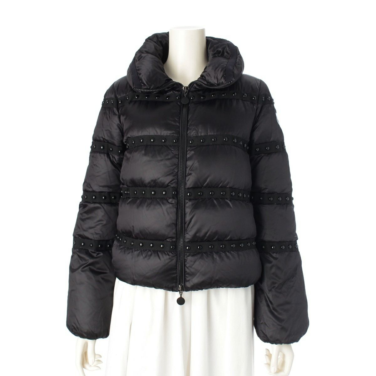 モンクレール Bourrache スタッズ ダウンジャケット アウター ブラック 00