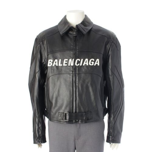 バレンシアガ 19年 レザー ジャケット 594594 ブラック 46
