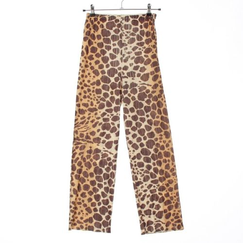 プリーツプリーズ イッセイミヤケ 96SS キリン ジラフ アニマル柄 グラデーション パンツ ボトムス PP62-JF509 イエロー ブラウン 3