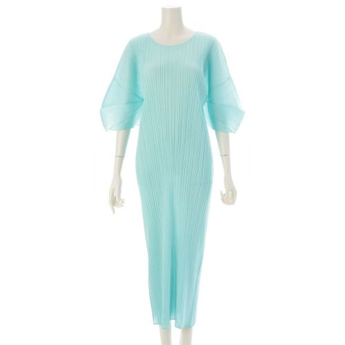 プリーツプリーズ イッセイミヤケ 25SS MONTHLY COLORS : APRIL 半袖 ワンピース PP51-JH146 アクアブルー 5