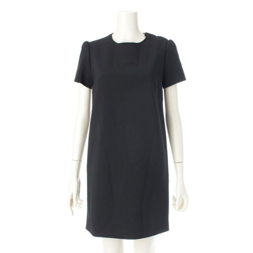 ヨーコチャン バックV 半袖 ワンピース YCD-414-154 ブラック 36