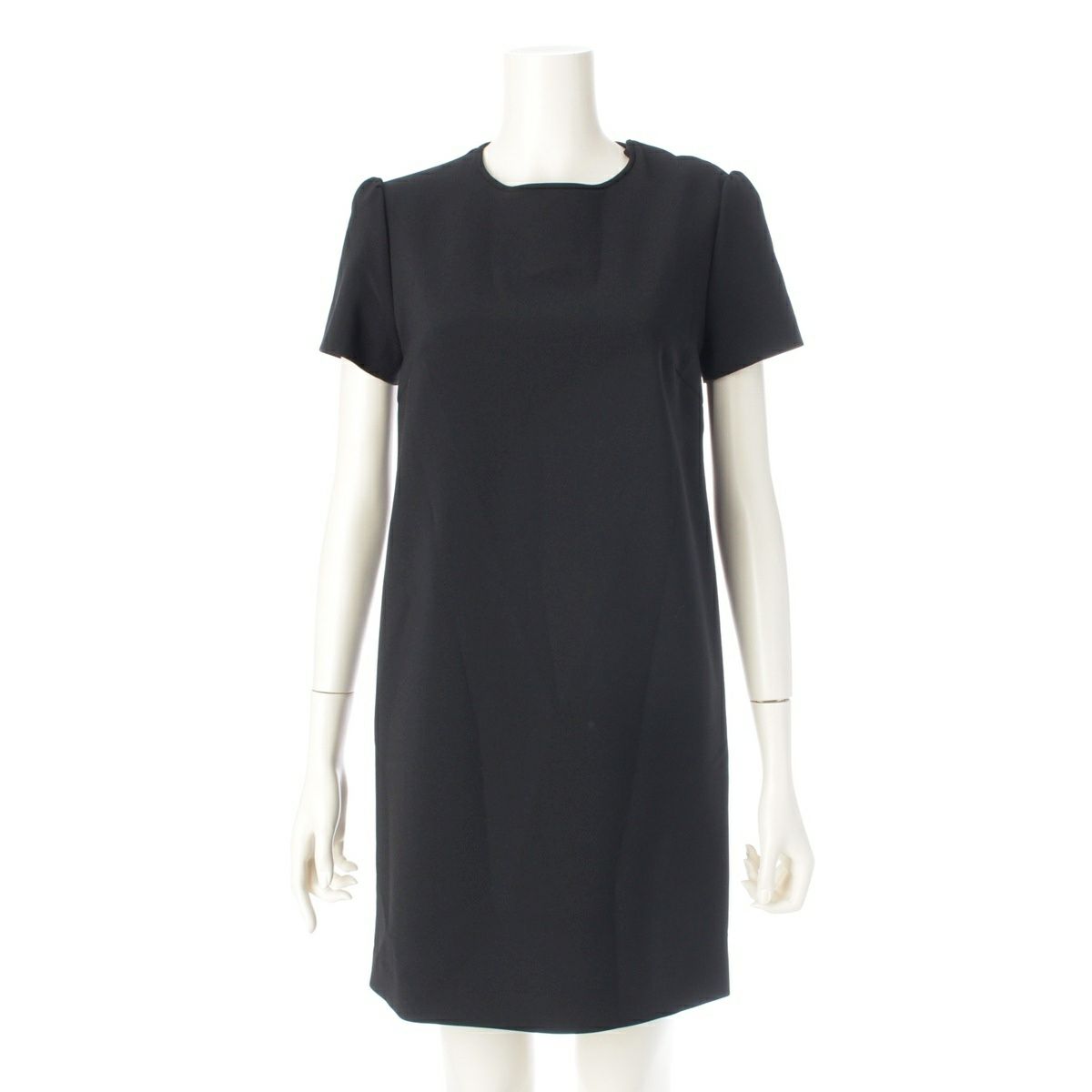 ヨーコチャン バックV 半袖 ワンピース YCD-414-154 ブラック 36