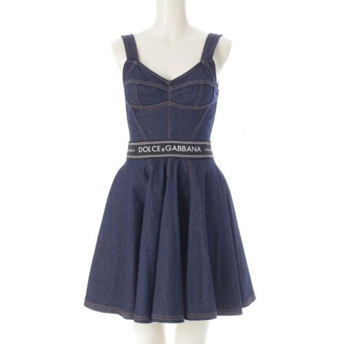 ドルチェアンドガッバーナ デニム ワンピース F6H3SD インディゴ 36