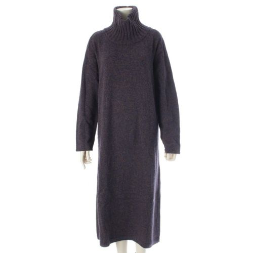 ATON エイトン ウール タートルネック ニット ワンピース トップス 7074736 ブルー系 02