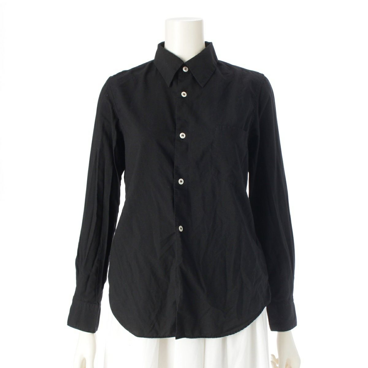 コムデギャルソン AD2021 製品染め レギュラー 長袖シャツ トップス GZ-B007 ブラック XS