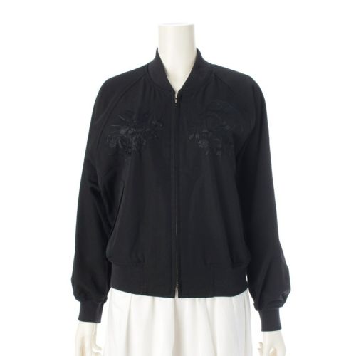 コムデギャルソン 92SS AD1991 ウールギャバ 龍 富士 刺繍 スーベニアジャケット スカジャン GJ-11082S ブラック S