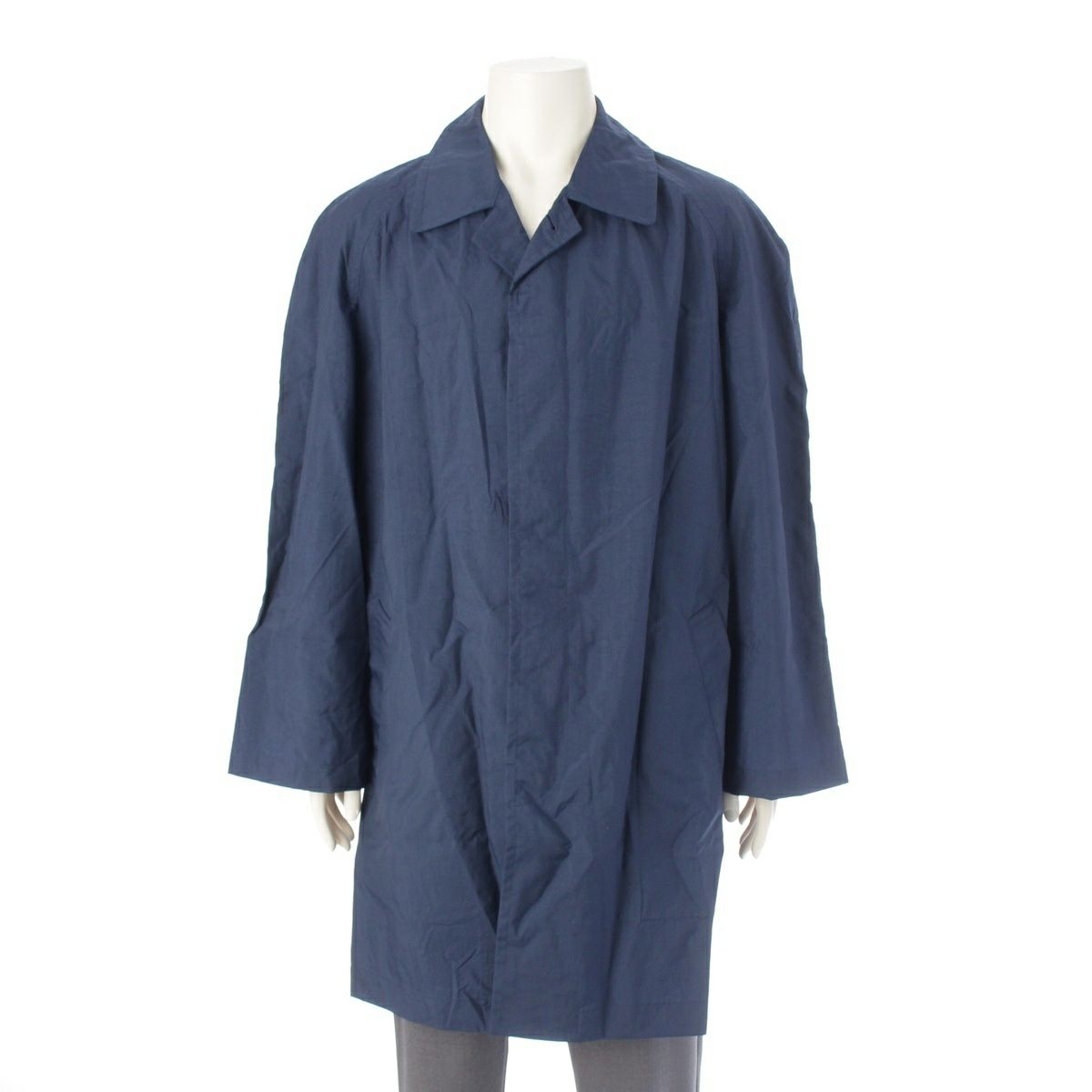 コムデギャルソン L90s～E00s シャツ ステンカラーコート ネイビー M