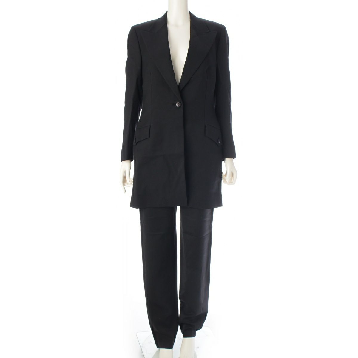 ヴェルサーチェ ヴィンテージ ロング ジャケット パンツセットアップ ブラック 40