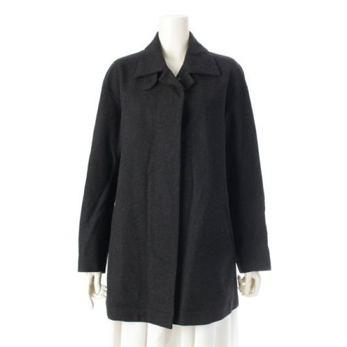 イッセイミヤケ 1999AW ウール ポリエステル 比翼 テーラードジャケット ショートコート アウター IM93-FA006 ダークグレー M