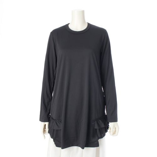 コムデギャルソン コムデギャルソン AD2019 19AW フリルデザイン クルーネック 長袖Ｔシャツ カットソー ロンT トップス RD-T020 ブラック S
