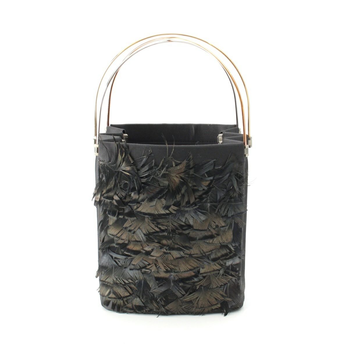 カルティエ トリニティ フェザー ハンドバッグ ブラック