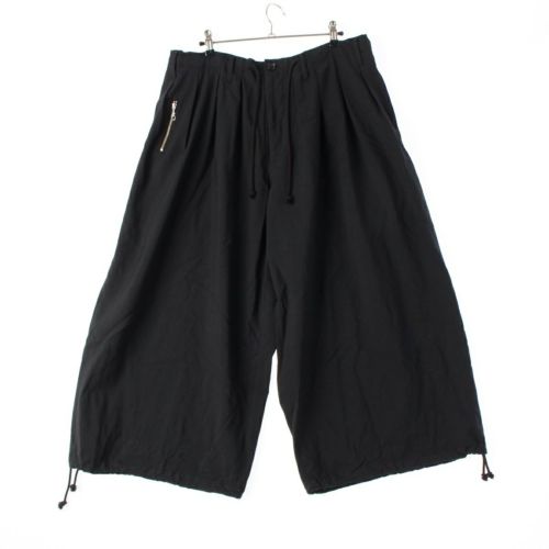 ワイズ バングオン ウール 4タック ワイド パンツ ボトムス ボリューム YA-P28-158 ブラック