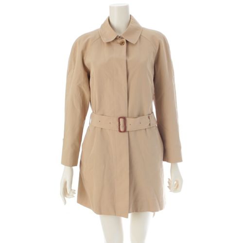 バーバリー ロンドン コットン ベルト付き ステンカラーコート アウター FR090-661 ベージュ 40