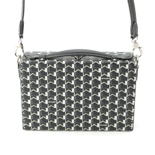 モワナ コーティングキャンバス レザー LITTLE SUITCASE リトルスーツケース M TOILE 2WAY ミニトランク ハンドバッグ ブラック ホワイト