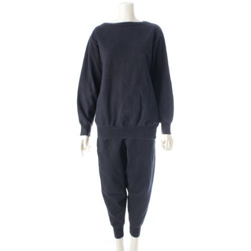 ローブドシャンブルコムデギャルソン 88AW AD1988 バックプリント ロゴ スウェット プルオーバー パンツセットアップ RT-080020 ブラック ワンサイズ