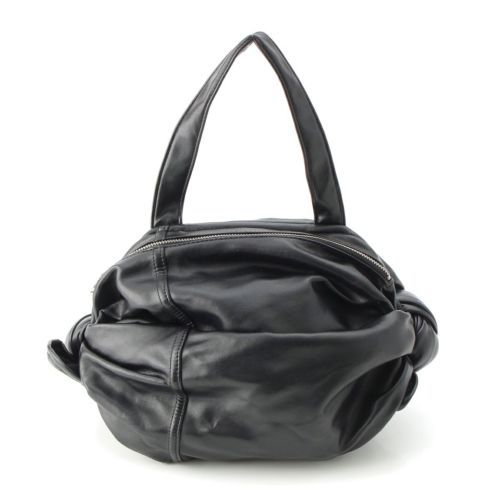 コムデギャルソン フェイクレザー コムコム ハンドバッグ W7SC05 ブラック