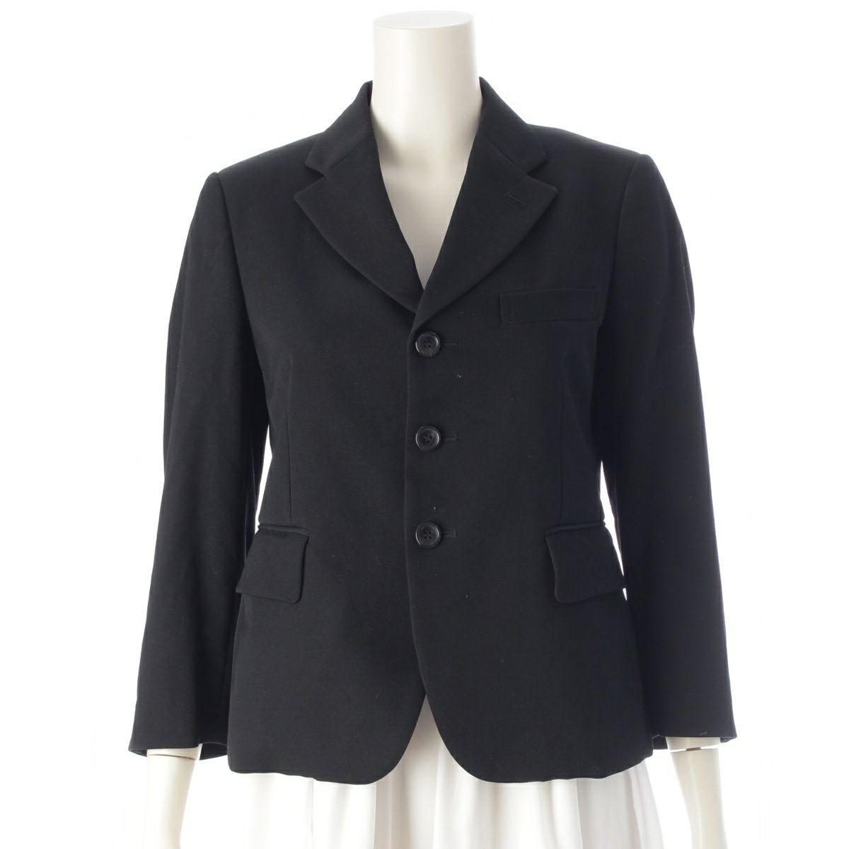 コムデギャルソン AD2019 ウール 3B シングル テーラードジャケット GD-J036 ブラック XS