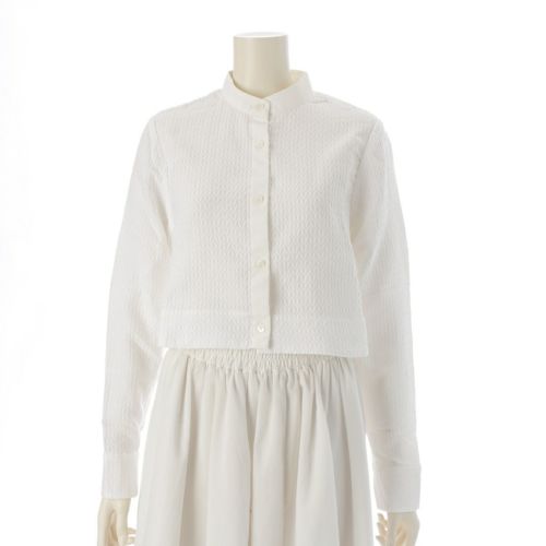 ヨリ 24SS 24SP SHIROCON ハートフクレ ショートシャツ ブラウス トップス SC21-24009SP ホワイト 36