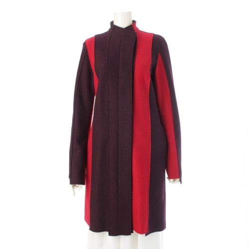 ジルサンダー ウール デザイン コート アウター JDX500C パープル レッド 34