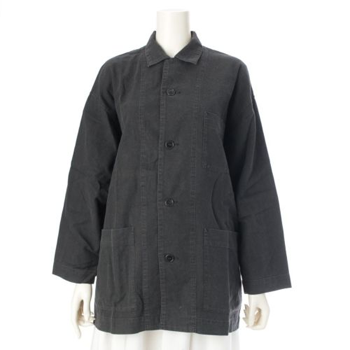 ローブドシャンブルコムデギャルソン AD1988 コットン オープンカラー オーバーサイズ 長袖シャツ トップス RB-08009 ブラック