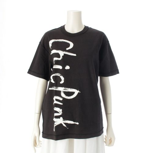 コムデギャルソン AD1991 コットン 青山オリジナル スペシャル ChicPunk インサイドアウト プリント 半袖Tシャツ カットソー トップス ブラック