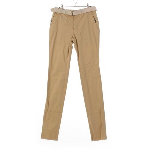 サンローラン ベルト付き ゴールド金具 パンツ ボトムス チノ ベージュ