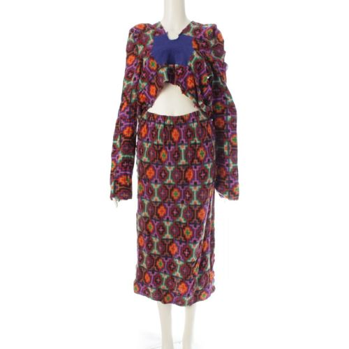 コムデギャルソン 94AW AD1994 縮絨 ウール トップス スカートセットアップ GB-040390/GS-040550 マルチカラー