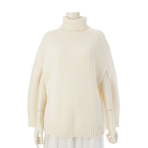 ドゥロワー ウール カシミヤ 5G タートルネック ニット ポンチョ ケープ アウター 6513-105-0490 オフホワイト アイボリー ワンサイズ