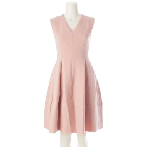 フォクシー V Baron Vバロン ドレス ウール フレア ノースリーブ ワンピース 39477 ピンク 38
